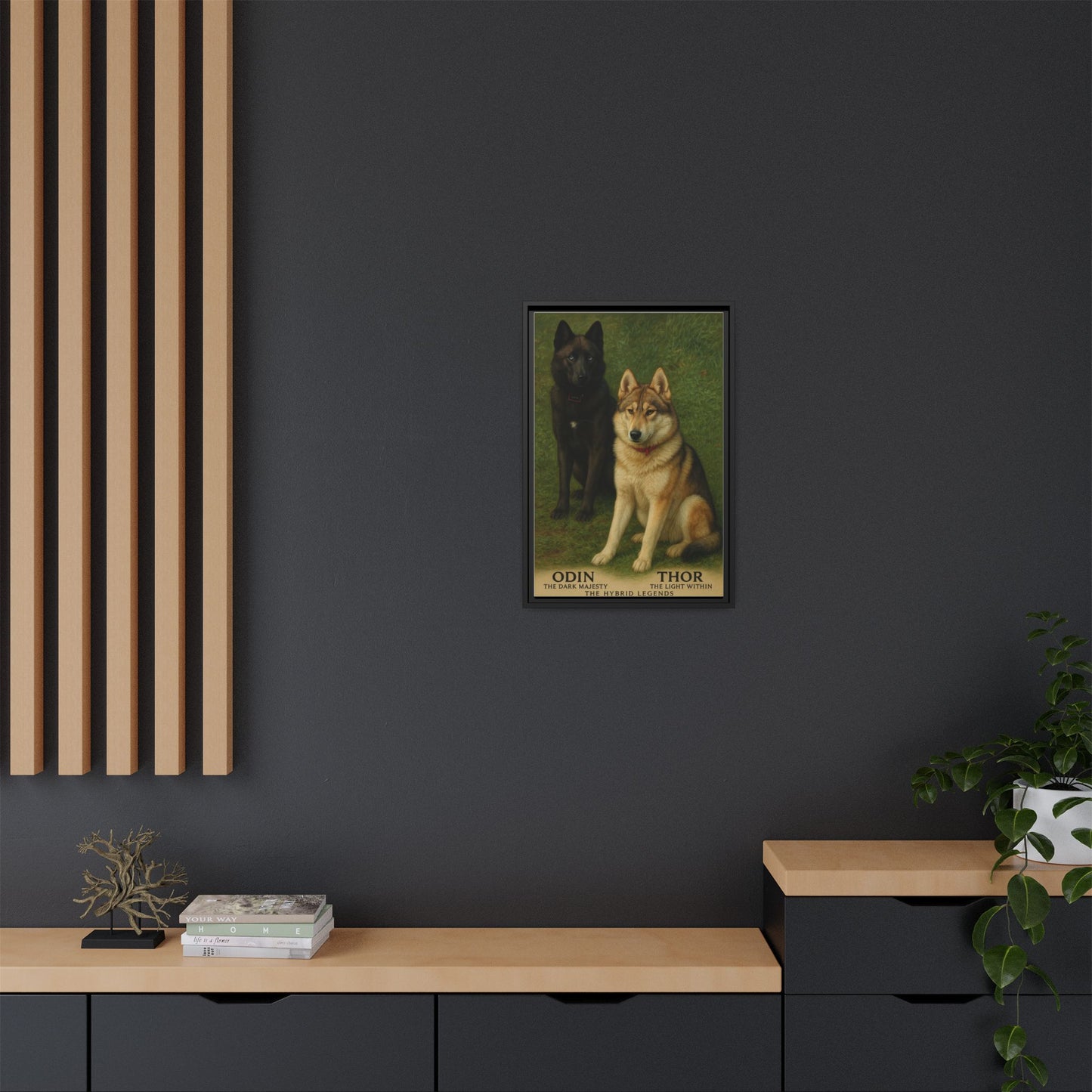 Odin & Thor Hybrid Legends Framed Matte Canvas Art