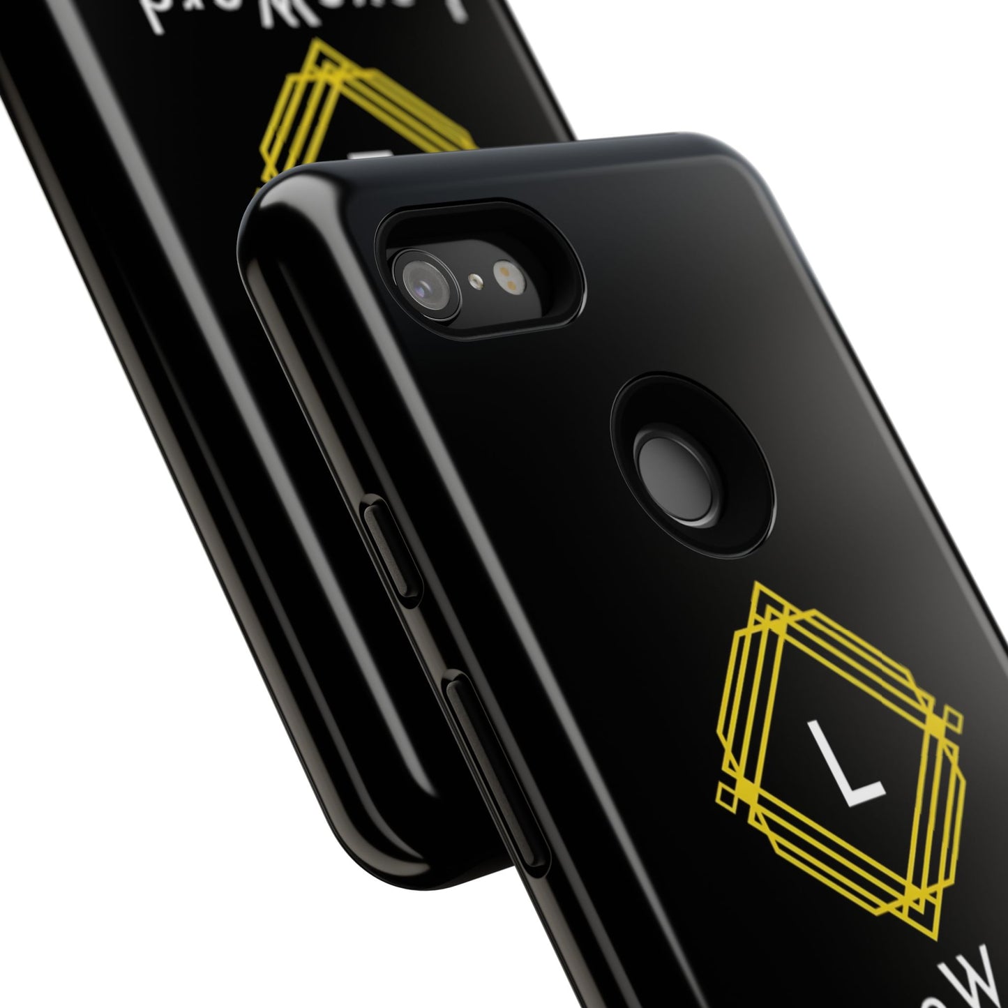 LoveWord Monogram Tough Phone Case — Black Protective iPhone Cover