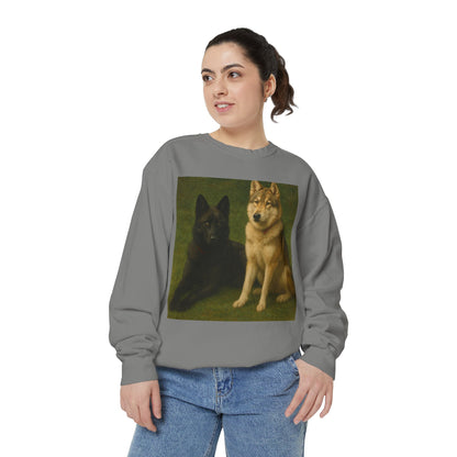 Odin & Thor Hybrid Legends Sweatshirt – Realistic Black & Tan Hybrids Graphic Crewneck