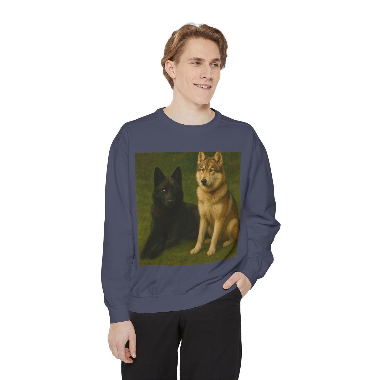 Odin & Thor Hybrid Legends Sweatshirt – Realistic Black & Tan Hybrids Graphic Crewneck