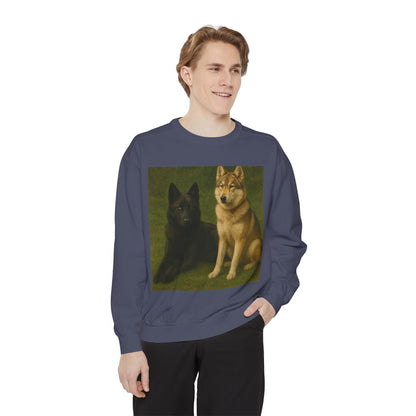 Odin & Thor Hybrid Legends Sweatshirt – Realistic Black & Tan Hybrids Graphic Crewneck