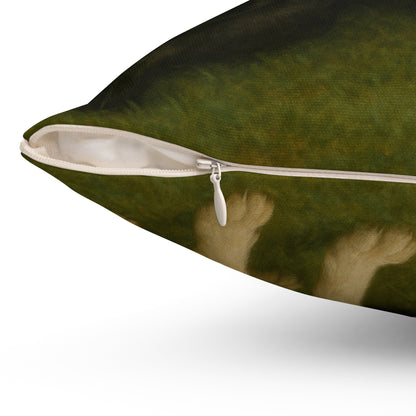 Odin & Thor Pillowcase Decorative Pillow — Rustic Animal Portrait Throw Cushion, The Hybrid Legends, Strength & Light in Every Detail