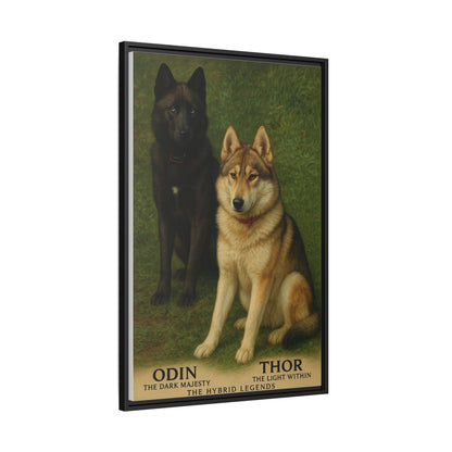 Odin & Thor Hybrid Legends Framed Matte Canvas Art