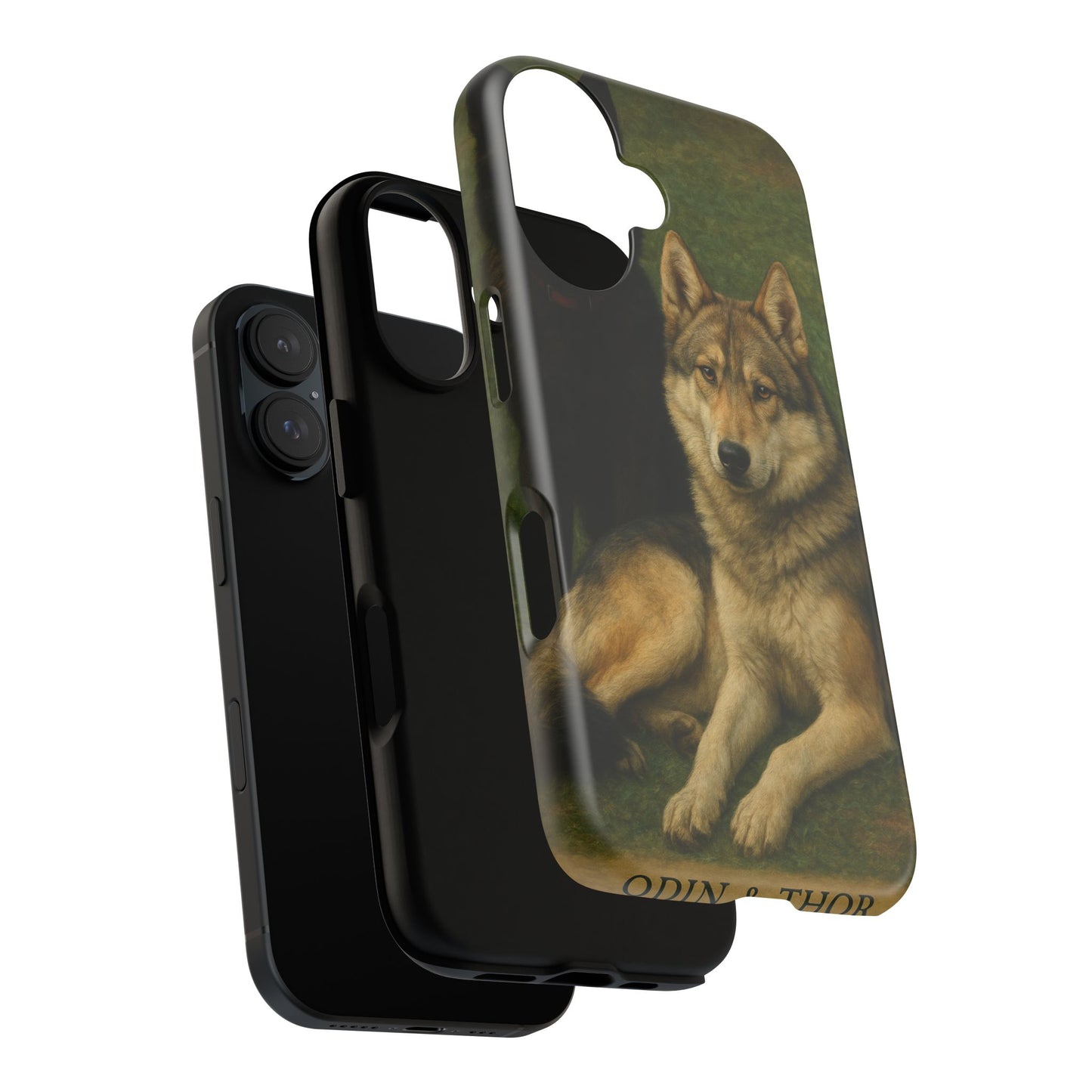 The Hybrids Legends Phone Case — Odin & Thor Vintage Canine Art Protective Cover