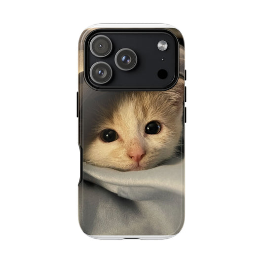 Cute Kitten Peek Phone Case — Protective Cat Photo iPhone Case