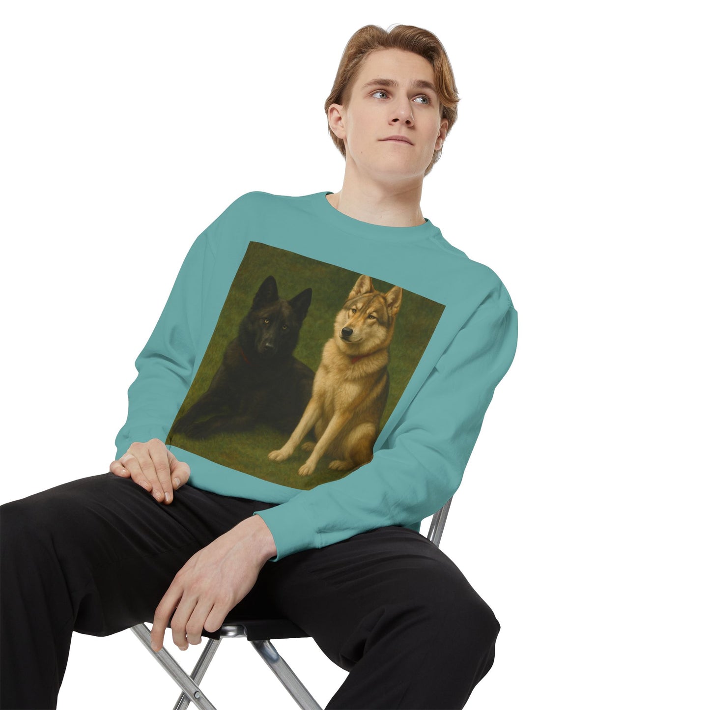 Odin & Thor Hybrid Legends Sweatshirt – Realistic Black & Tan Hybrids Graphic Crewneck