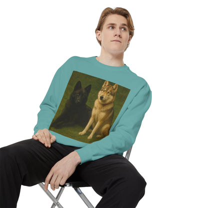 Odin & Thor Hybrid Legends Sweatshirt – Realistic Black & Tan Hybrids Graphic Crewneck