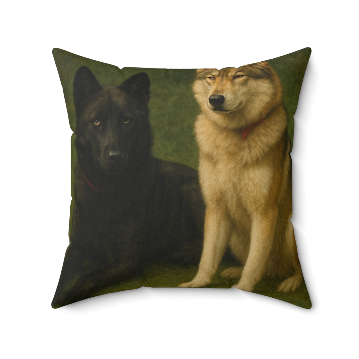 Odin & Thor Pillowcase Decorative Pillow — Rustic Animal Portrait Throw Cushion, The Hybrid Legends, Strength & Light in Every Detail