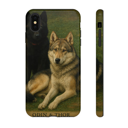 The Hybrids Legends Phone Case — Odin & Thor Vintage Canine Art Protective Cover