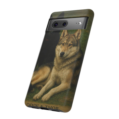 The Hybrids Legends Phone Case — Odin & Thor Vintage Canine Art Protective Cover