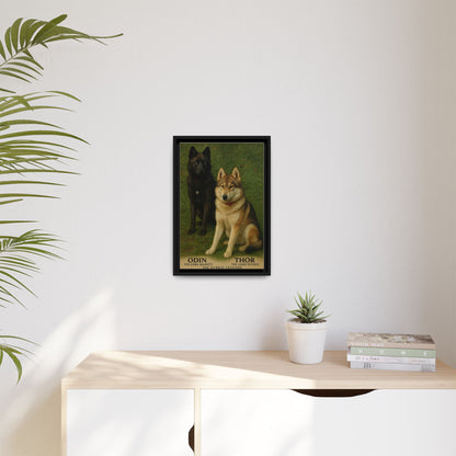 Odin & Thor Hybrid Legends Framed Matte Canvas Art