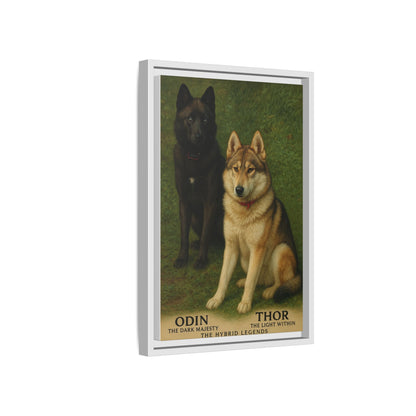 Odin & Thor Hybrid Legends Framed Matte Canvas Art
