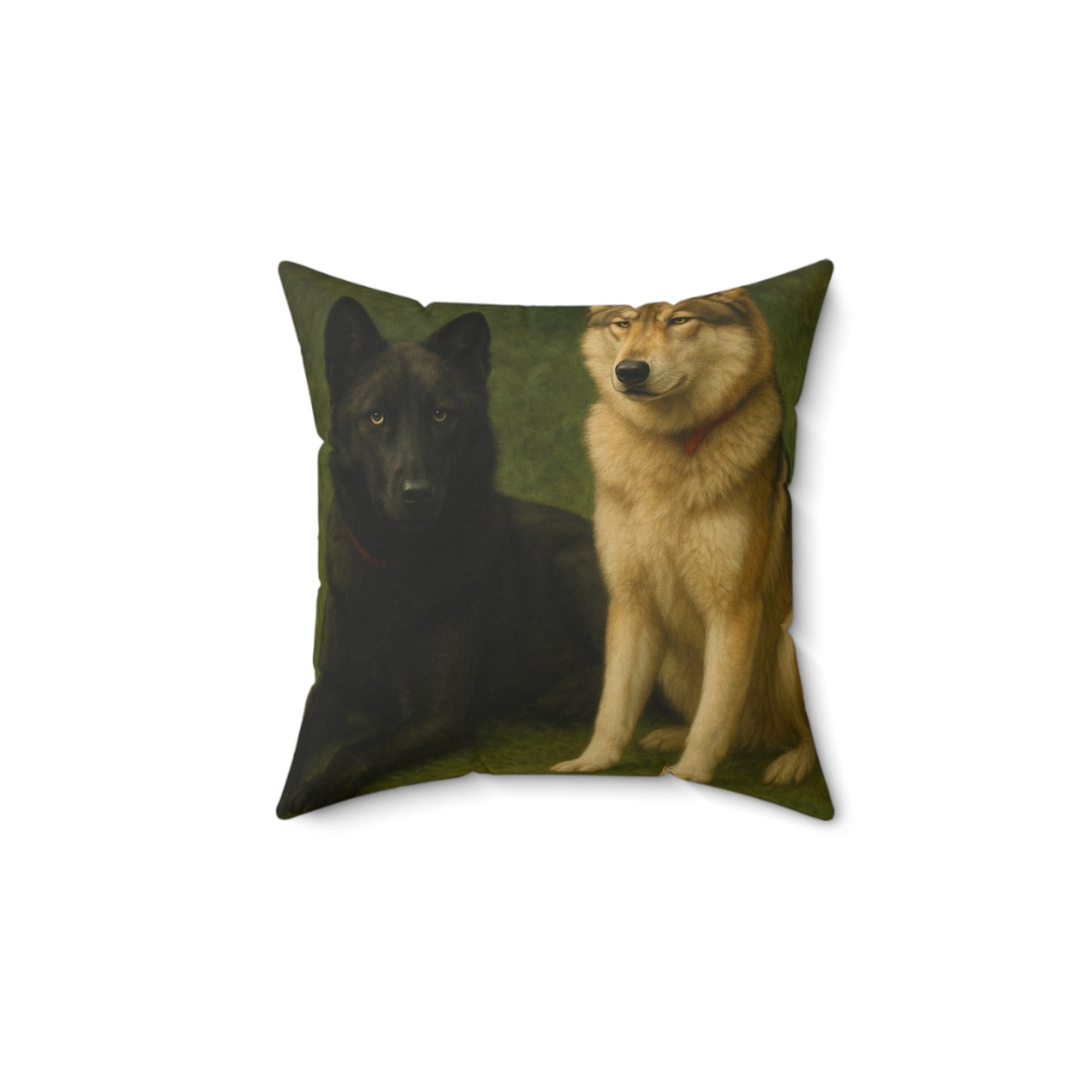 Odin & Thor Pillowcase Decorative Pillow — Rustic Animal Portrait Throw Cushion, The Hybrid Legends, Strength & Light in Every Detail