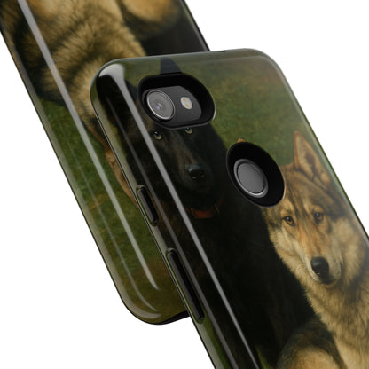 The Hybrids Legends Phone Case — Odin & Thor Vintage Canine Art Protective Cover