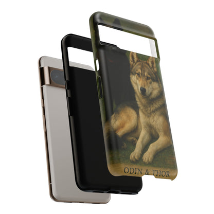 The Hybrids Legends Phone Case — Odin & Thor Vintage Canine Art Protective Cover