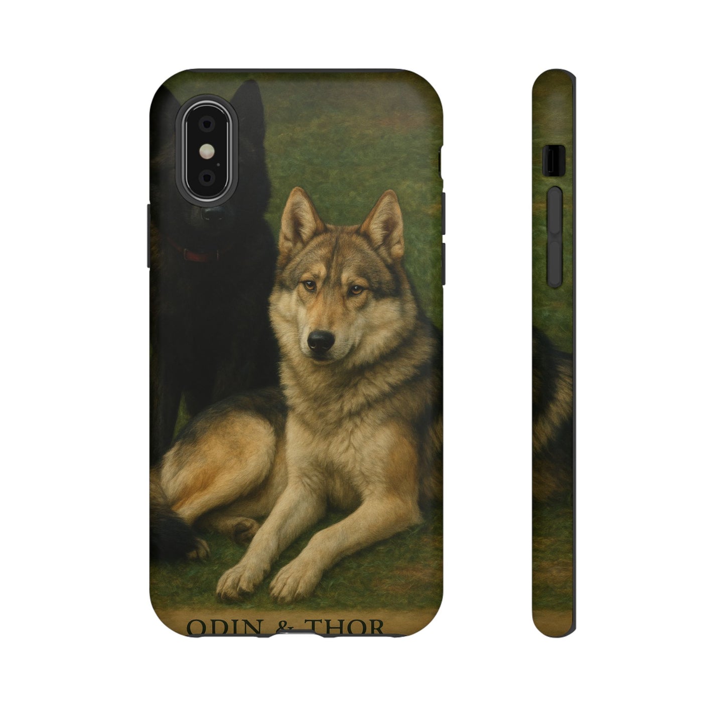 The Hybrids Legends Phone Case — Odin & Thor Vintage Canine Art Protective Cover