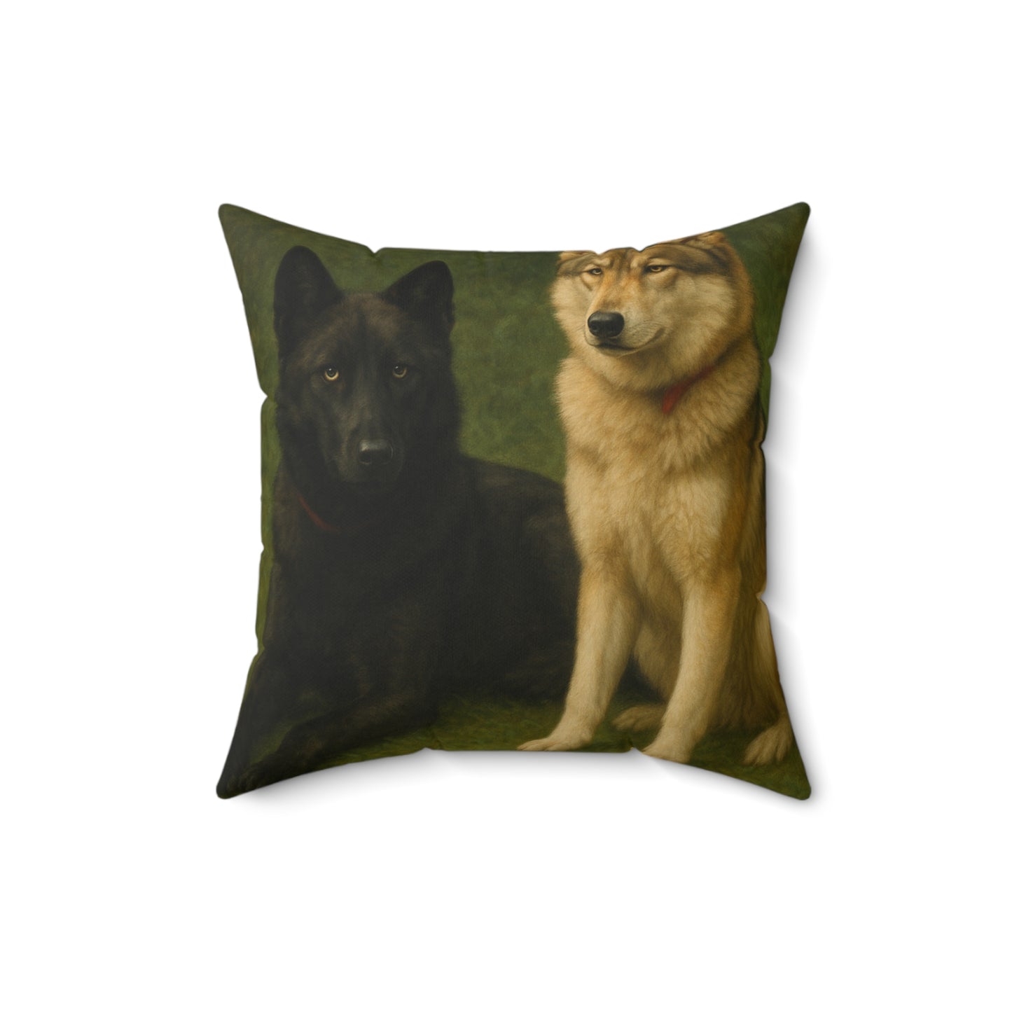 Odin & Thor Pillowcase Decorative Pillow — Rustic Animal Portrait Throw Cushion, The Hybrid Legends, Strength & Light in Every Detail