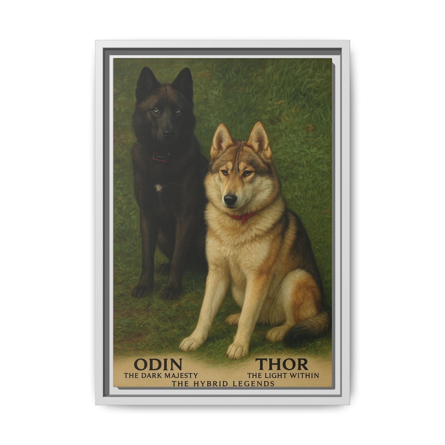 Odin & Thor Hybrid Legends Framed Matte Canvas Art