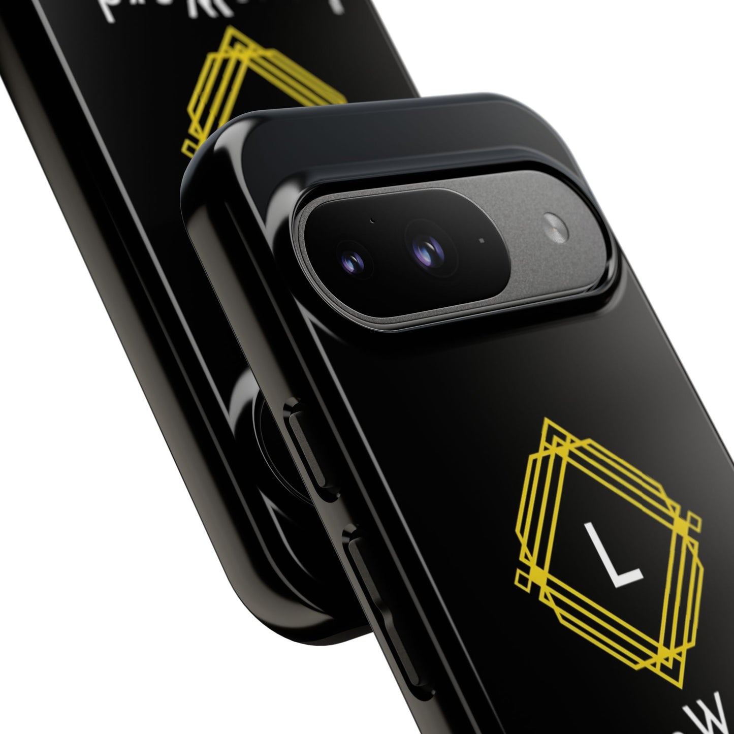 LoveWord Monogram Tough Phone Case — Black Protective iPhone Cover