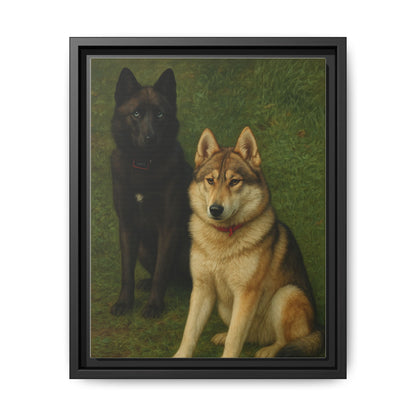 Odin & Thor Hybrid Legends Framed Matte Canvas Art