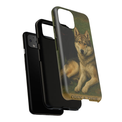 The Hybrids Legends Phone Case — Odin & Thor Vintage Canine Art Protective Cover
