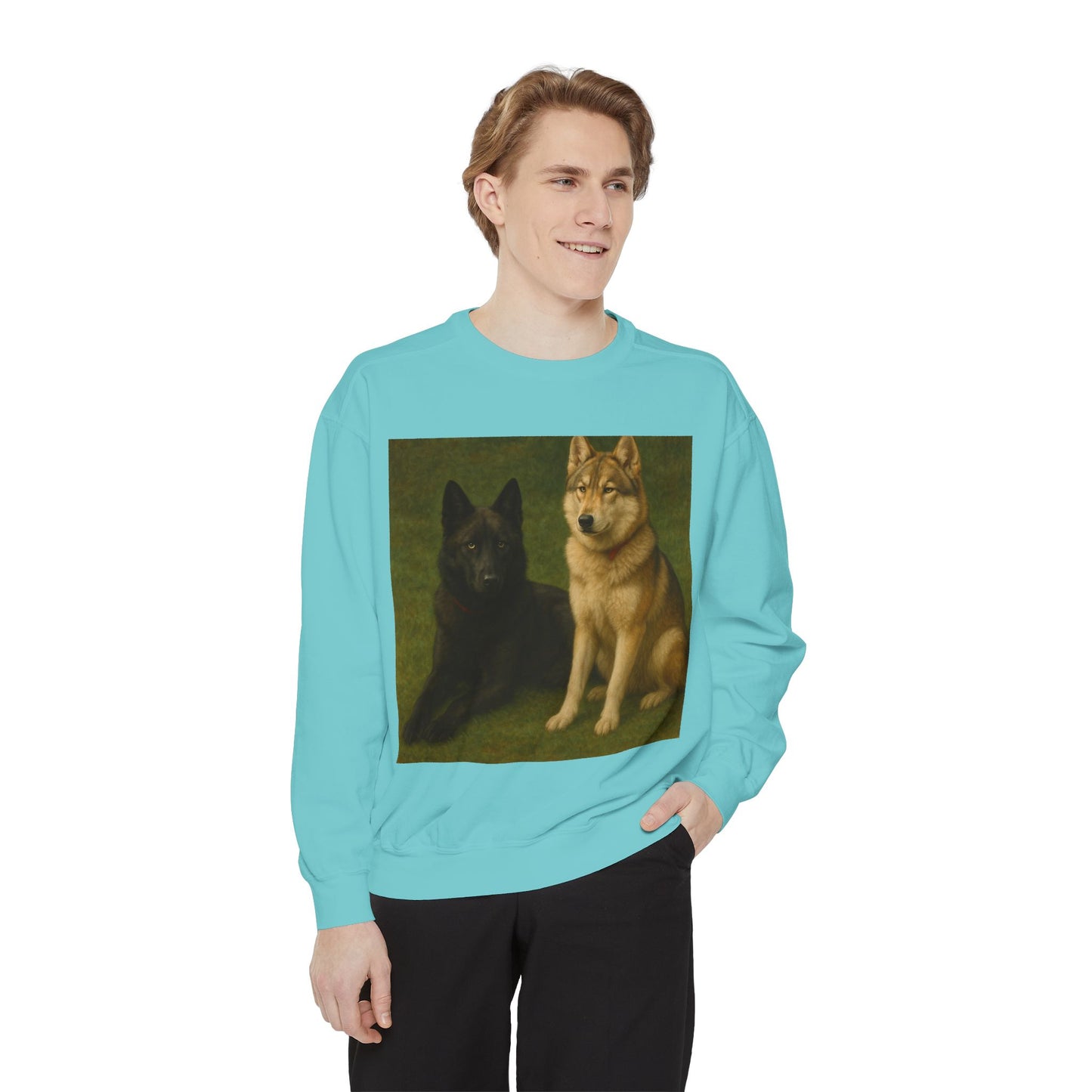 Odin & Thor Hybrid Legends Sweatshirt – Realistic Black & Tan Hybrids Graphic Crewneck