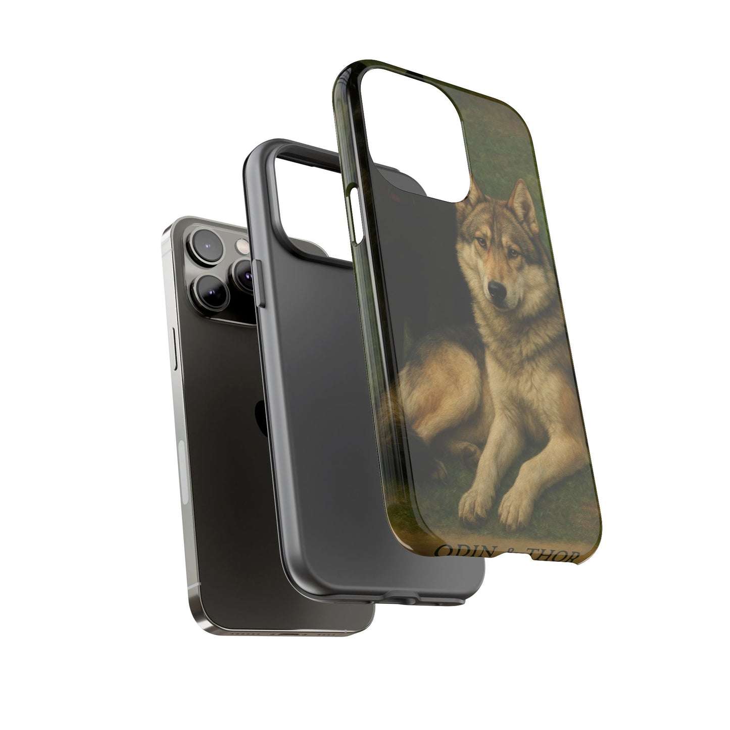 The Hybrids Legends Phone Case — Odin & Thor Vintage Canine Art Protective Cover