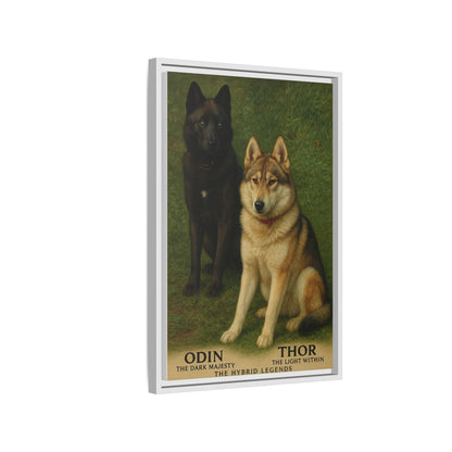 Odin & Thor Hybrid Legends Framed Matte Canvas Art
