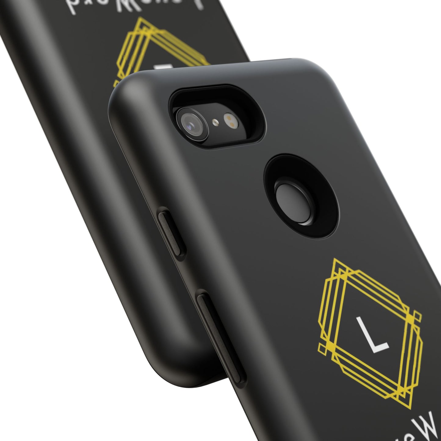 LoveWord Monogram Tough Phone Case — Black Protective iPhone Cover