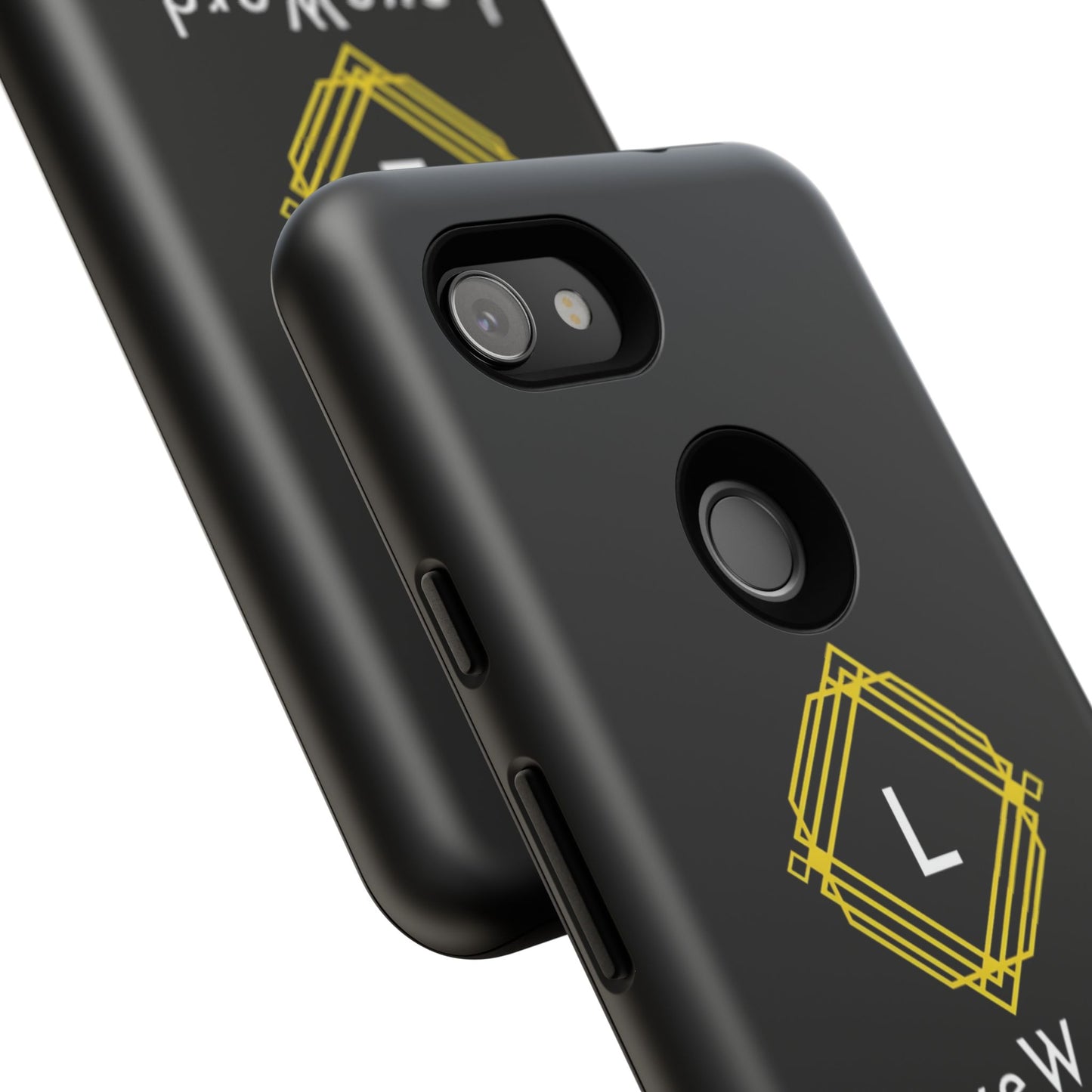 LoveWord Monogram Tough Phone Case — Black Protective iPhone Cover