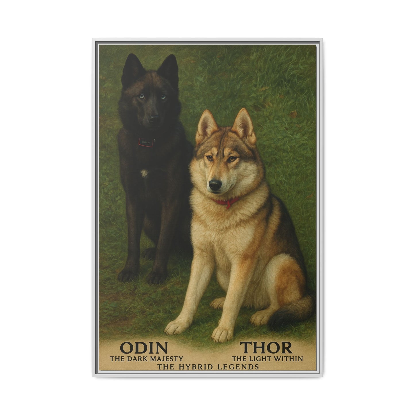 Odin & Thor Hybrid Legends Framed Matte Canvas Art