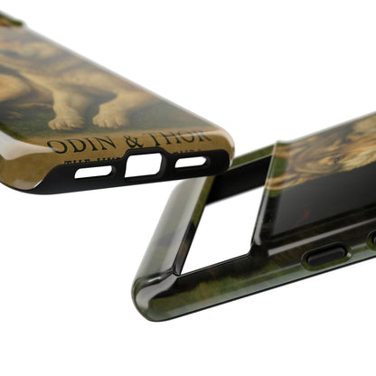 The Hybrids Legends Phone Case — Odin & Thor Vintage Canine Art Protective Cover