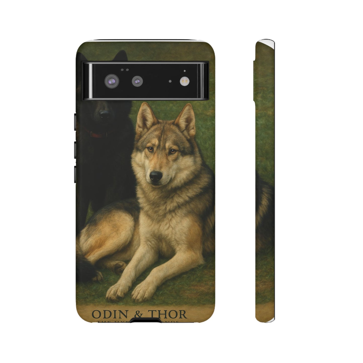 The Hybrids Legends Phone Case — Odin & Thor Vintage Canine Art Protective Cover