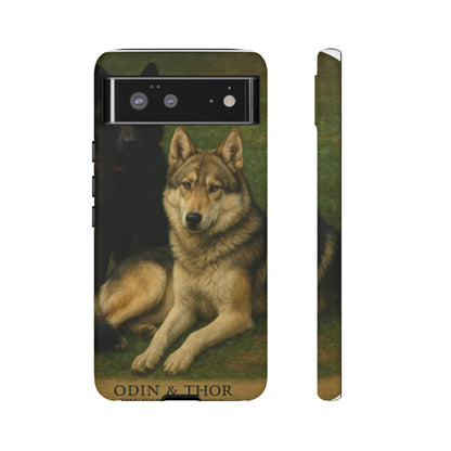 The Hybrids Legends Phone Case — Odin & Thor Vintage Canine Art Protective Cover