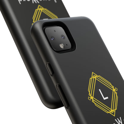 LoveWord Monogram Tough Phone Case — Black Protective iPhone Cover