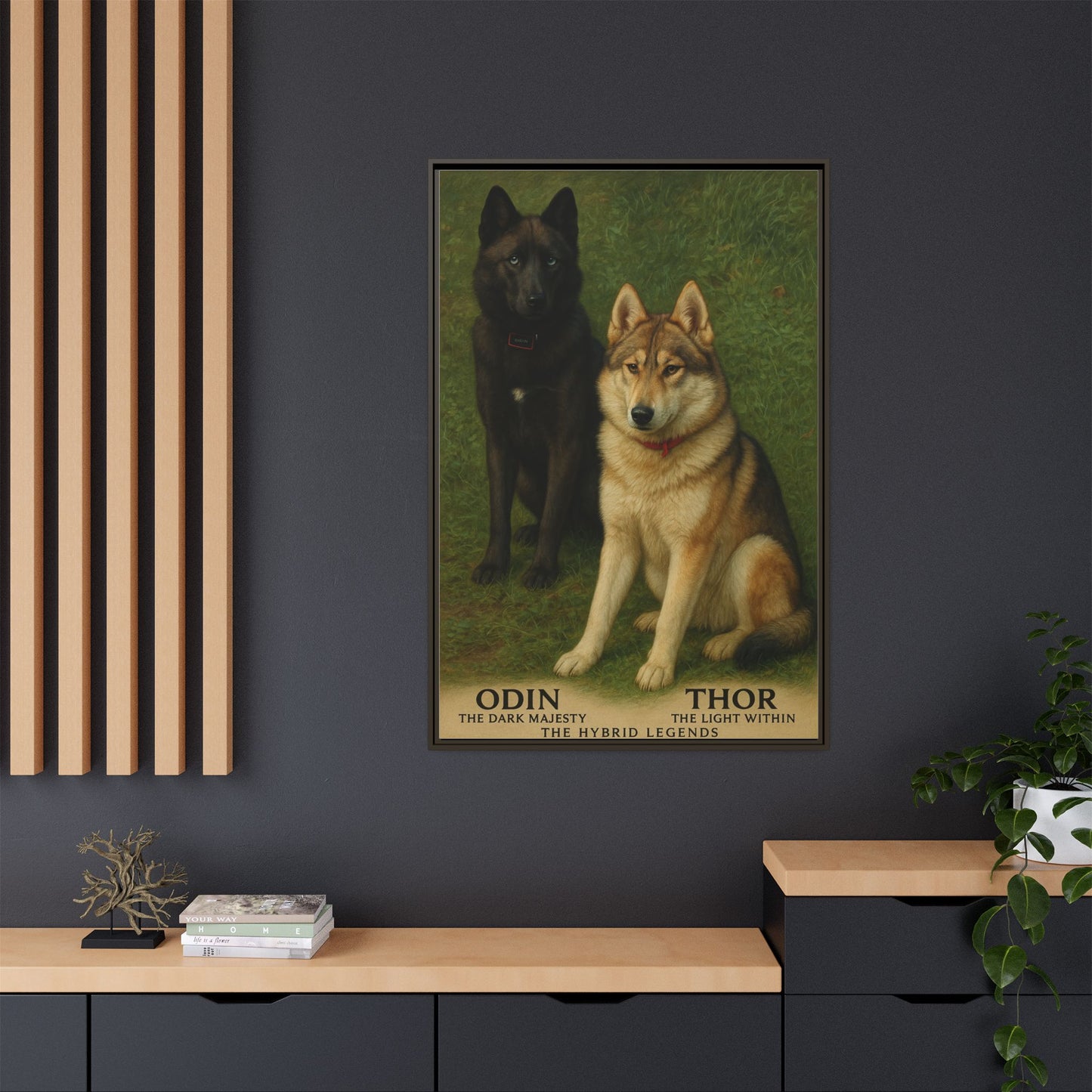Odin & Thor Hybrid Legends Framed Matte Canvas Art