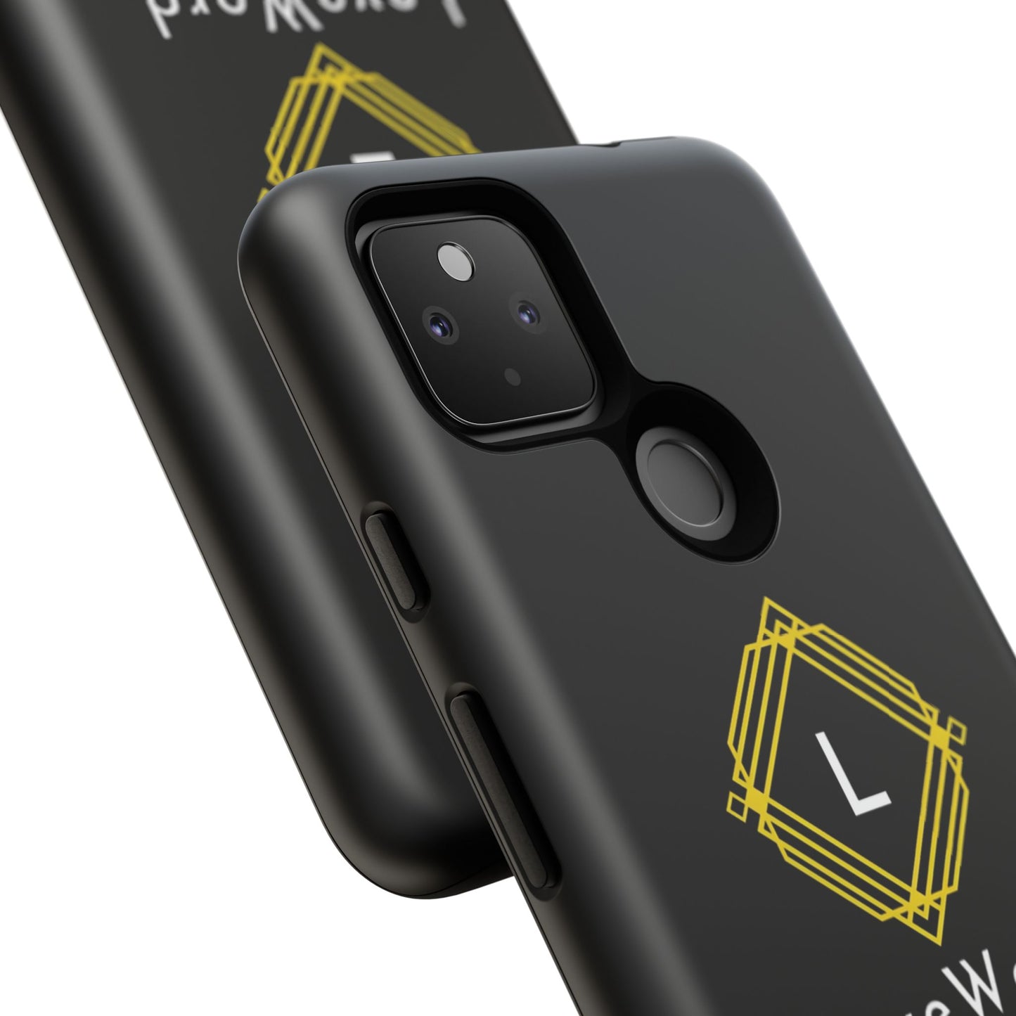 LoveWord Monogram Tough Phone Case — Black Protective iPhone Cover