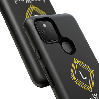 LoveWord Monogram Tough Phone Case — Black Protective iPhone Cover