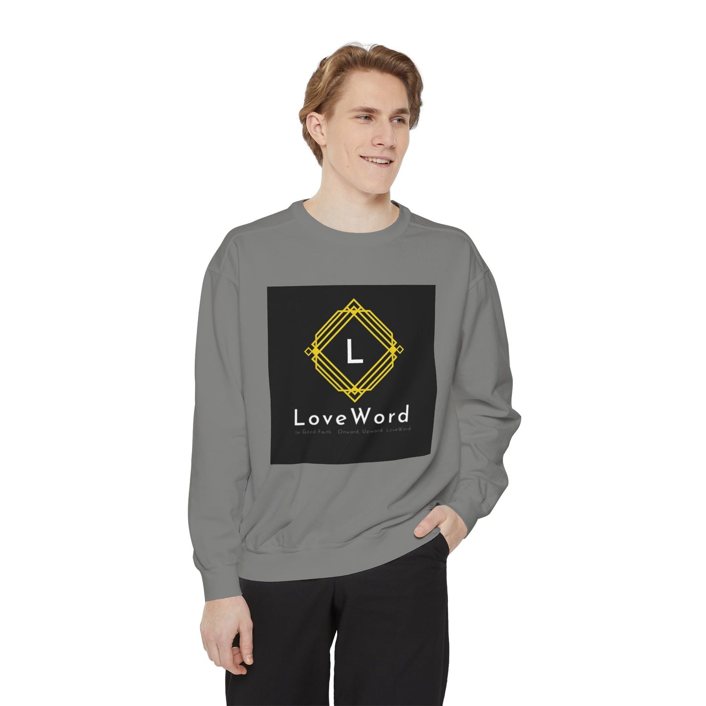 LoveWord Branded Sweatshirt — Minimal Geometric Crewneck