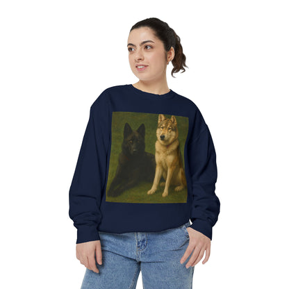 Odin & Thor Hybrid Legends Sweatshirt – Realistic Black & Tan Hybrids Graphic Crewneck
