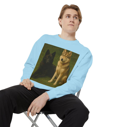 Odin & Thor Hybrid Legends Sweatshirt – Realistic Black & Tan Hybrids Graphic Crewneck