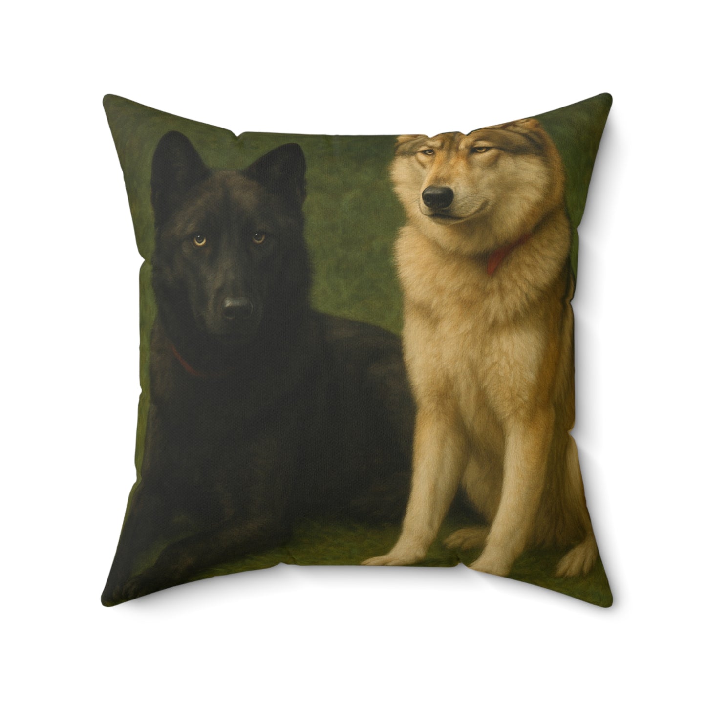 Odin & Thor Pillowcase Decorative Pillow — Rustic Animal Portrait Throw Cushion, The Hybrid Legends, Strength & Light in Every Detail