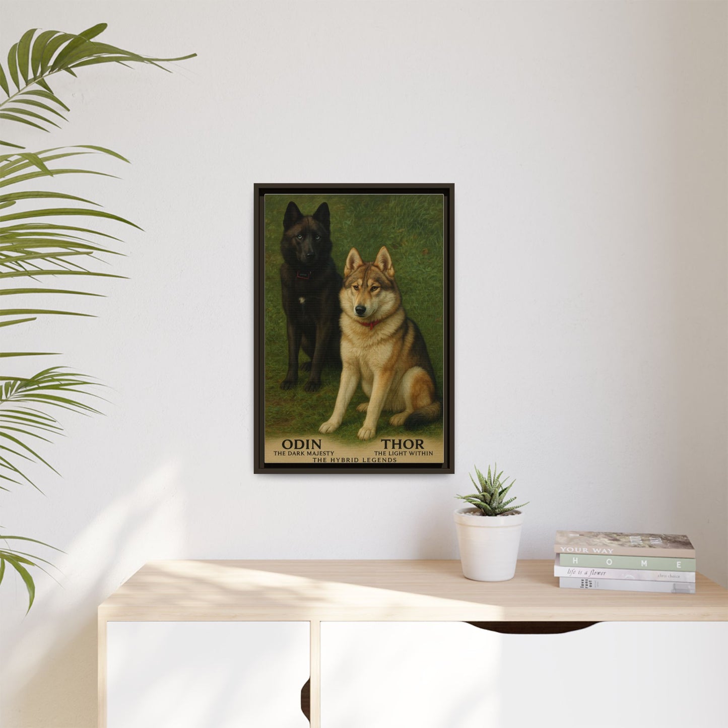 Odin & Thor Hybrid Legends Framed Matte Canvas Art