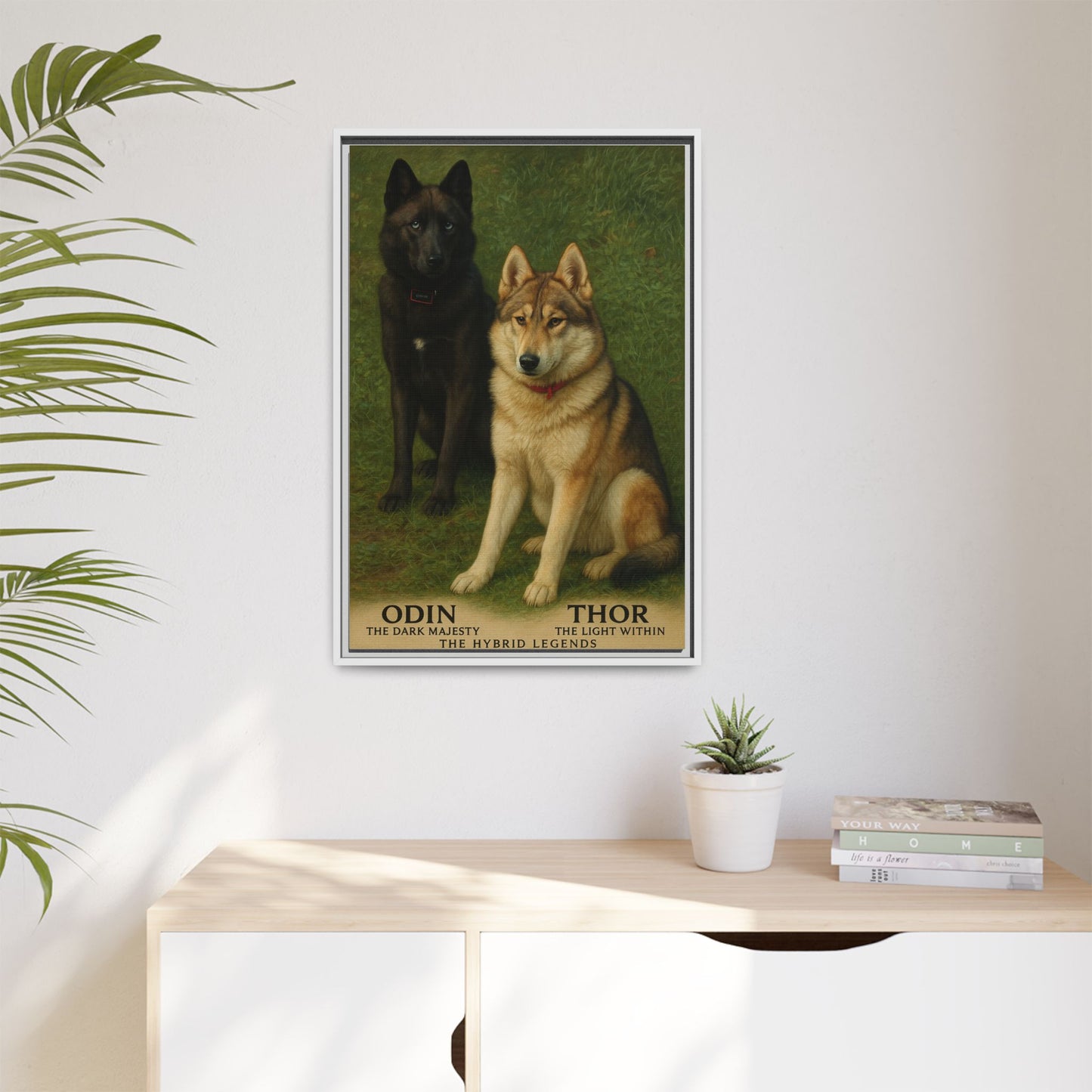 Odin & Thor Hybrid Legends Framed Matte Canvas Art