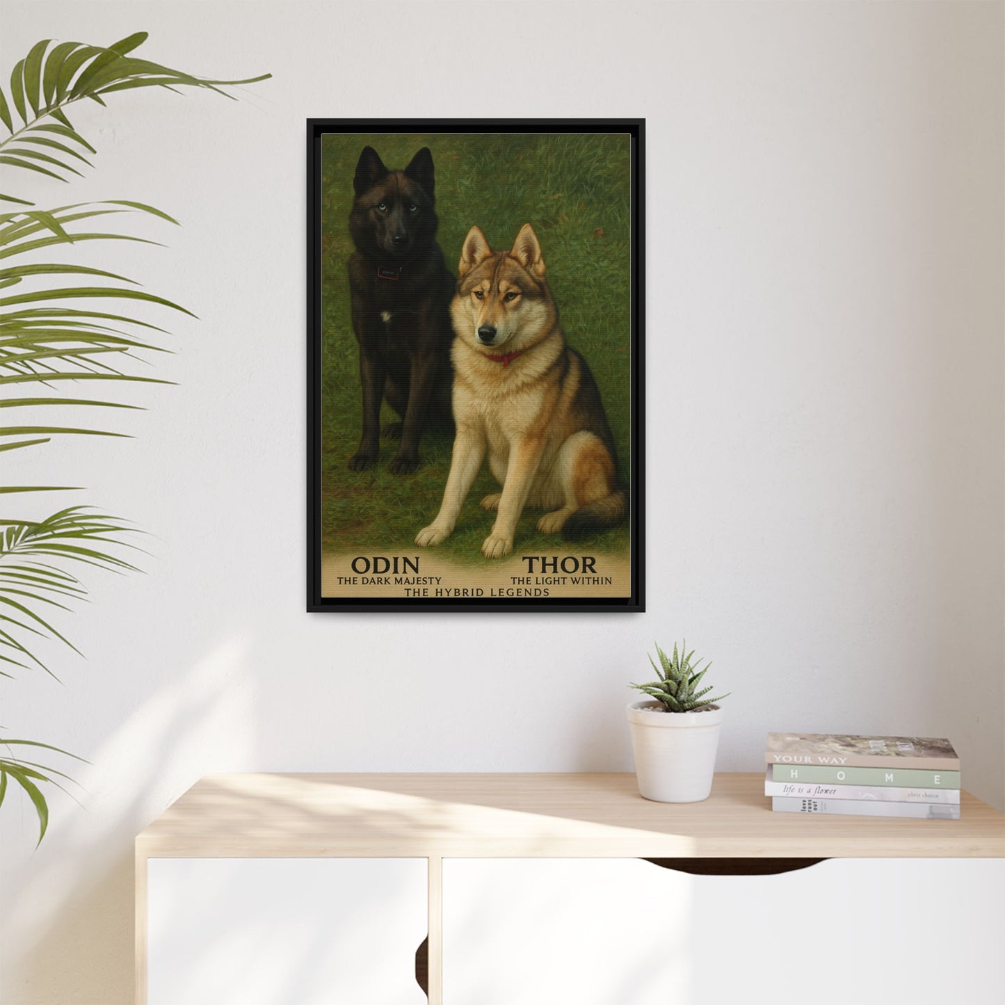 Odin & Thor Hybrid Legends Framed Matte Canvas Art