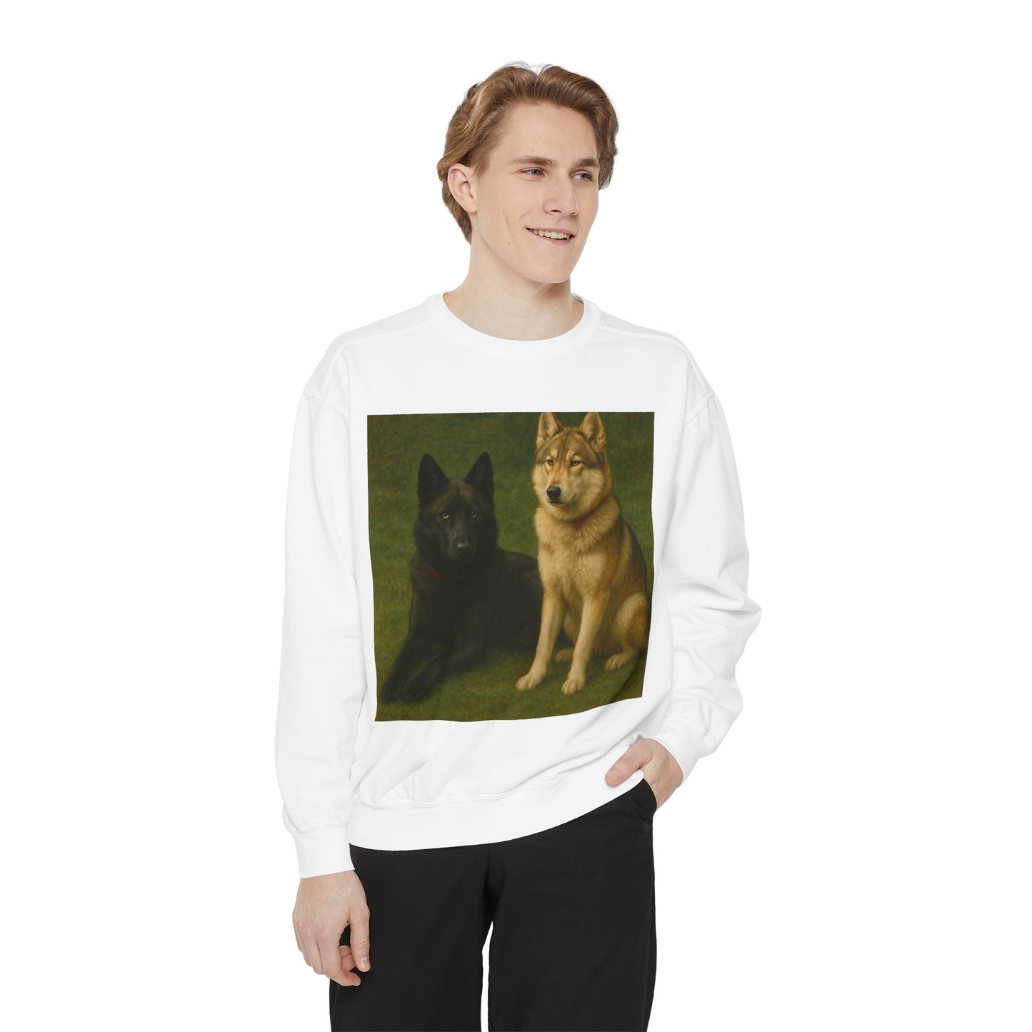 Odin & Thor Hybrid Legends Sweatshirt – Realistic Black & Tan Hybrids Graphic Crewneck