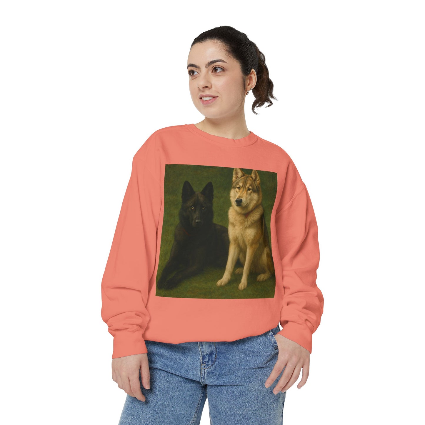 Odin & Thor Hybrid Legends Sweatshirt – Realistic Black & Tan Hybrids Graphic Crewneck