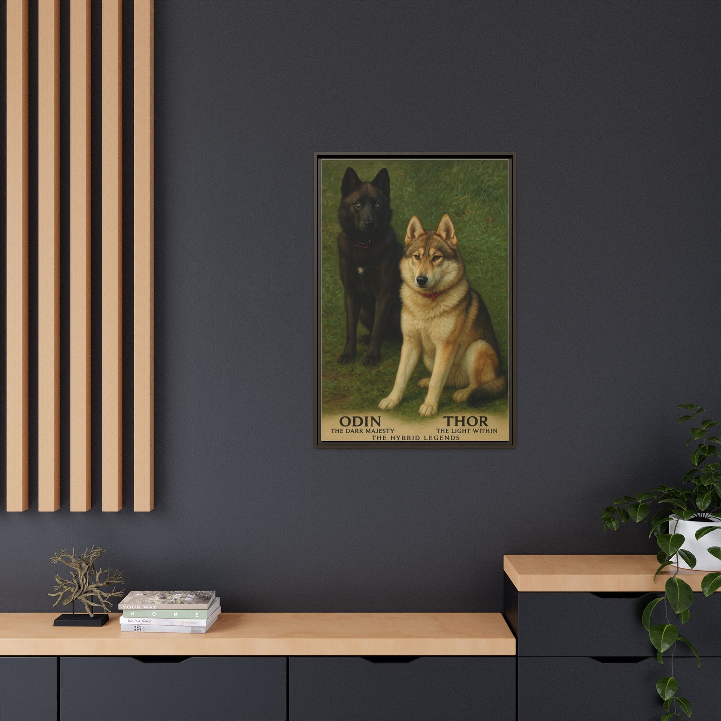 Odin & Thor Hybrid Legends Framed Matte Canvas Art