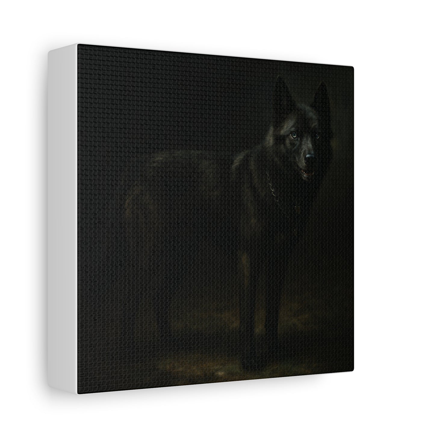 Odin – The Dark Majesty” Premium Poster Print, Black German Shepherd Canvas Wall Art — Dark Moody Animal Portrait