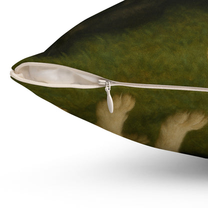 Odin & Thor Pillowcase Decorative Pillow — Rustic Animal Portrait Throw Cushion, The Hybrid Legends, Strength & Light in Every Detail